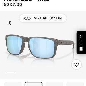 Oakley Woodgrain Frame Sunglasses with Blue Mirror Lenses
